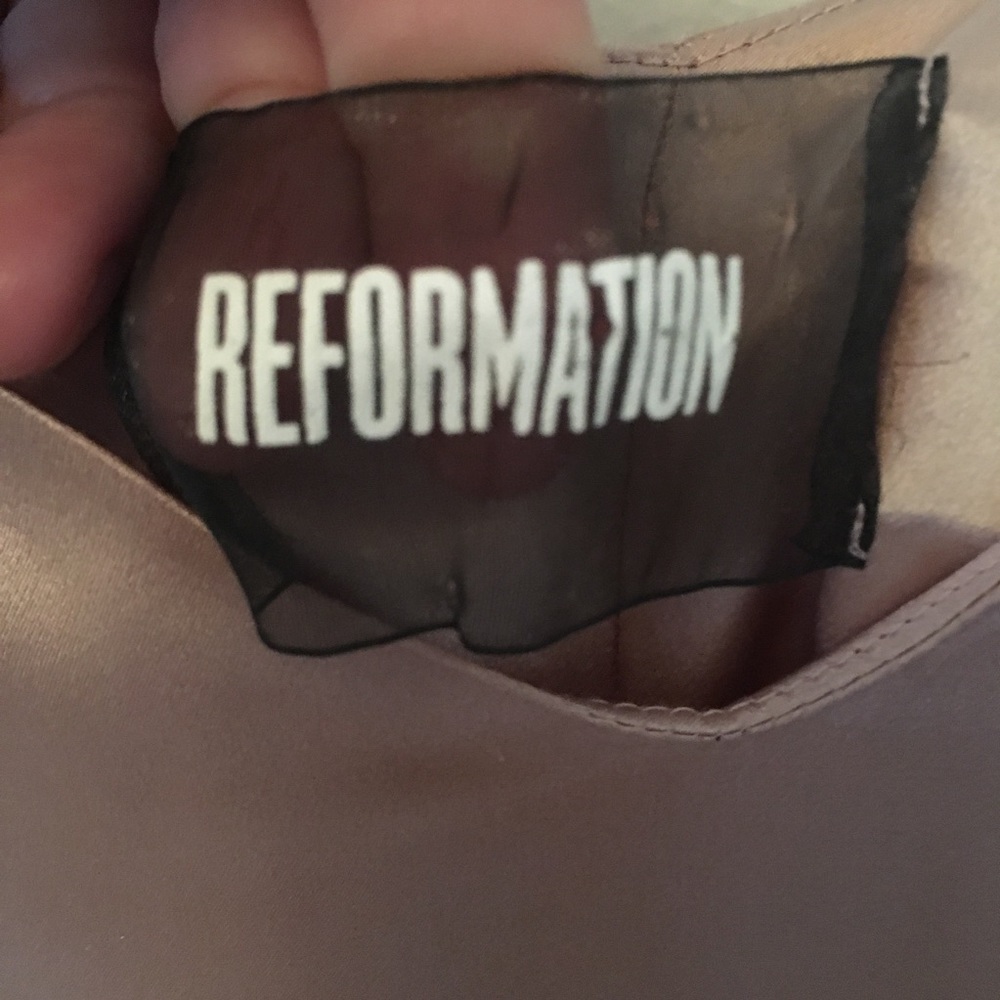 Reformation Shiny Pink Jordyn Slip Dress - Picture 3 of 15